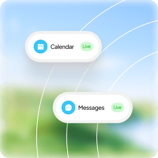 Calendar & Messages live